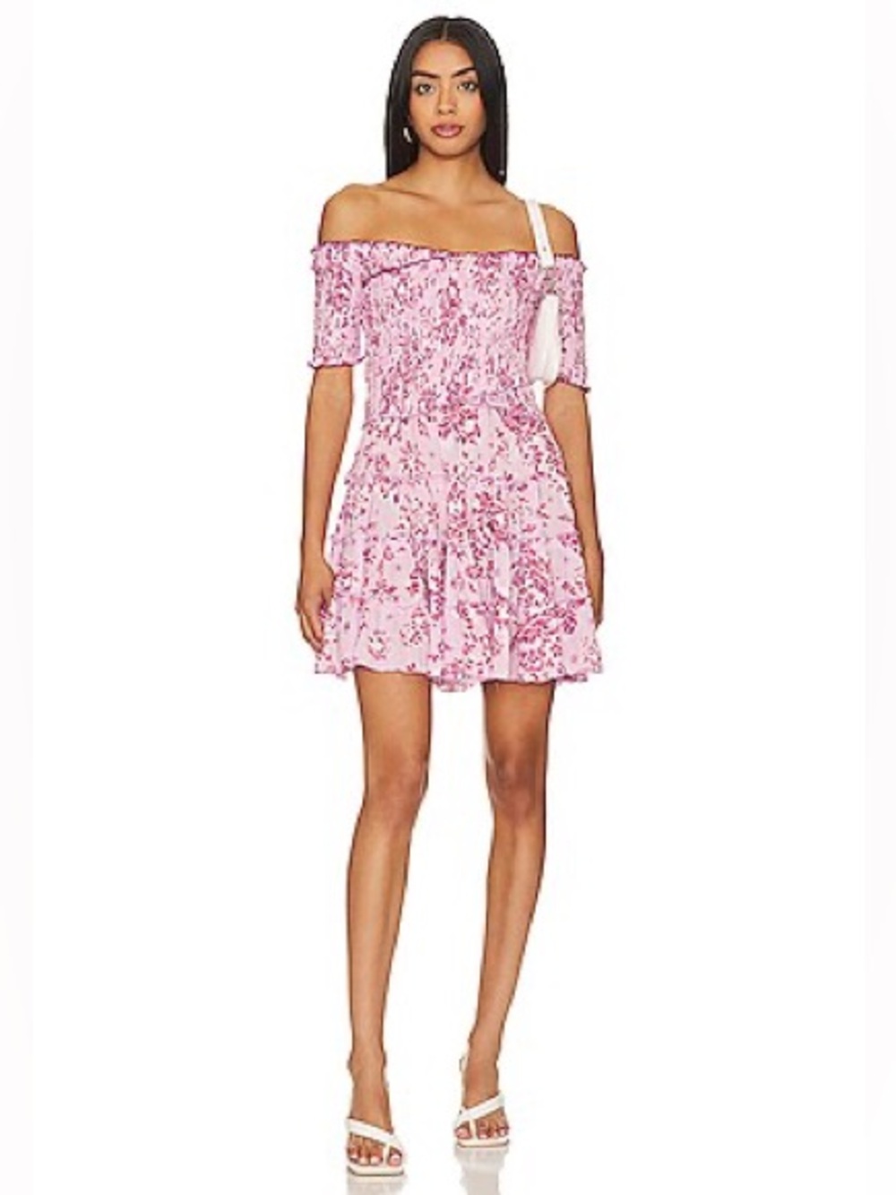 Poupette St Barth Soledad Dress in Purple Pivoine